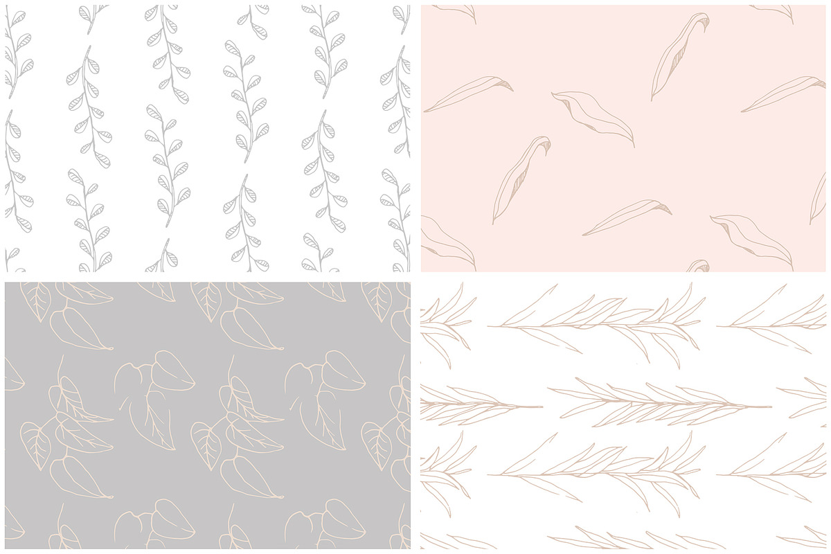 Romantic Leaves Collection, a Pattern Graphic by Youandigraphics (Photo 18 of 19)