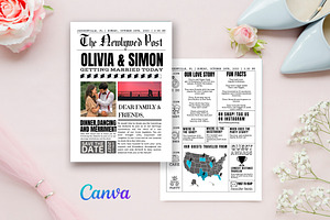 newspaper wedding program template, a Templates & Theme by iloveTemplate