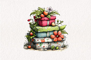 Tropical Lush Green Birthday Clipart, an Illustration by CreationArt (Thumbnail 8 of 10)