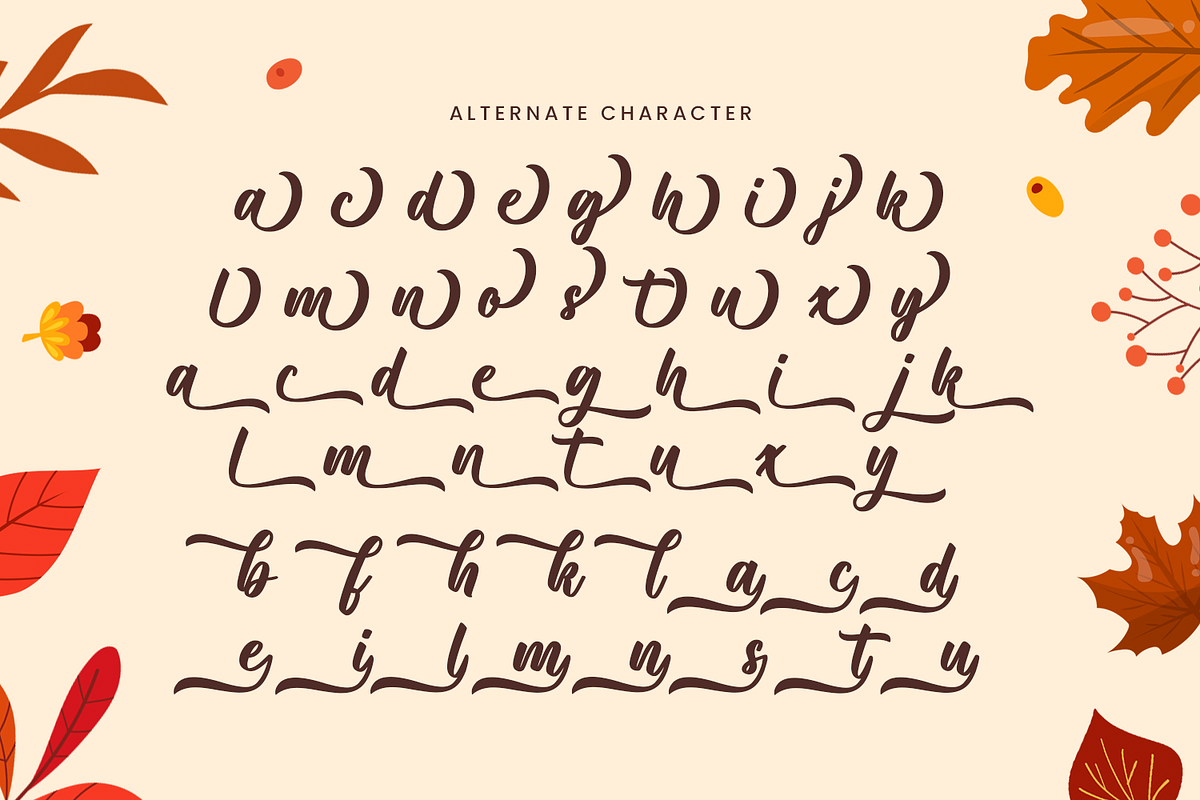 Autumn Harvest, a Handwritten Font by Mozatype (Photo 8 of 9)