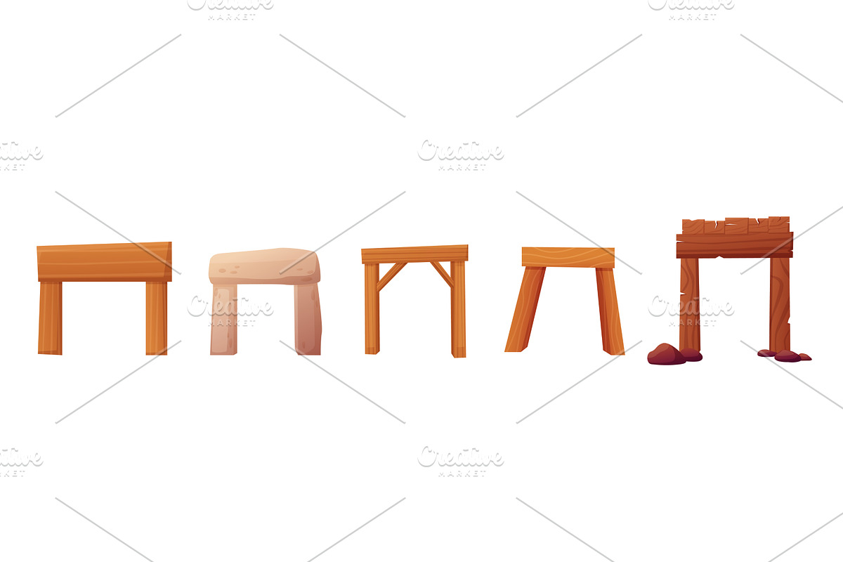 Wooden and stones arches. Entries in, an Object Illustration by LadadikArt