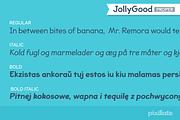 JollyGood Proper Essentials, a Sans Serif Font by Letradora (Thumbnail 4 of 7)