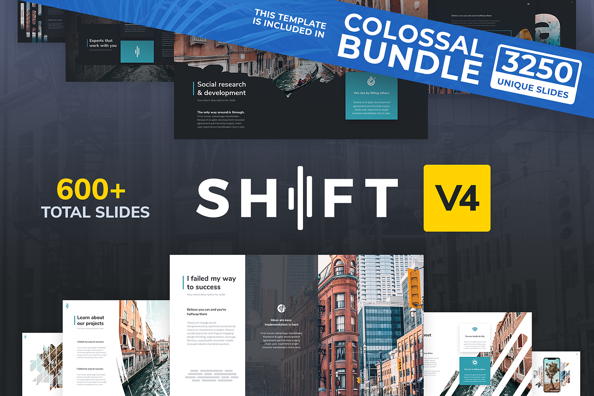 Shift Modern Powerpoint Template, a Presentation Template by Reshapely (Photo 1 of 5)