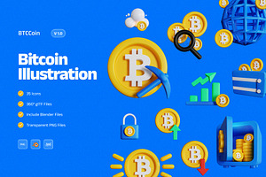 3D Bitcoin Illustration