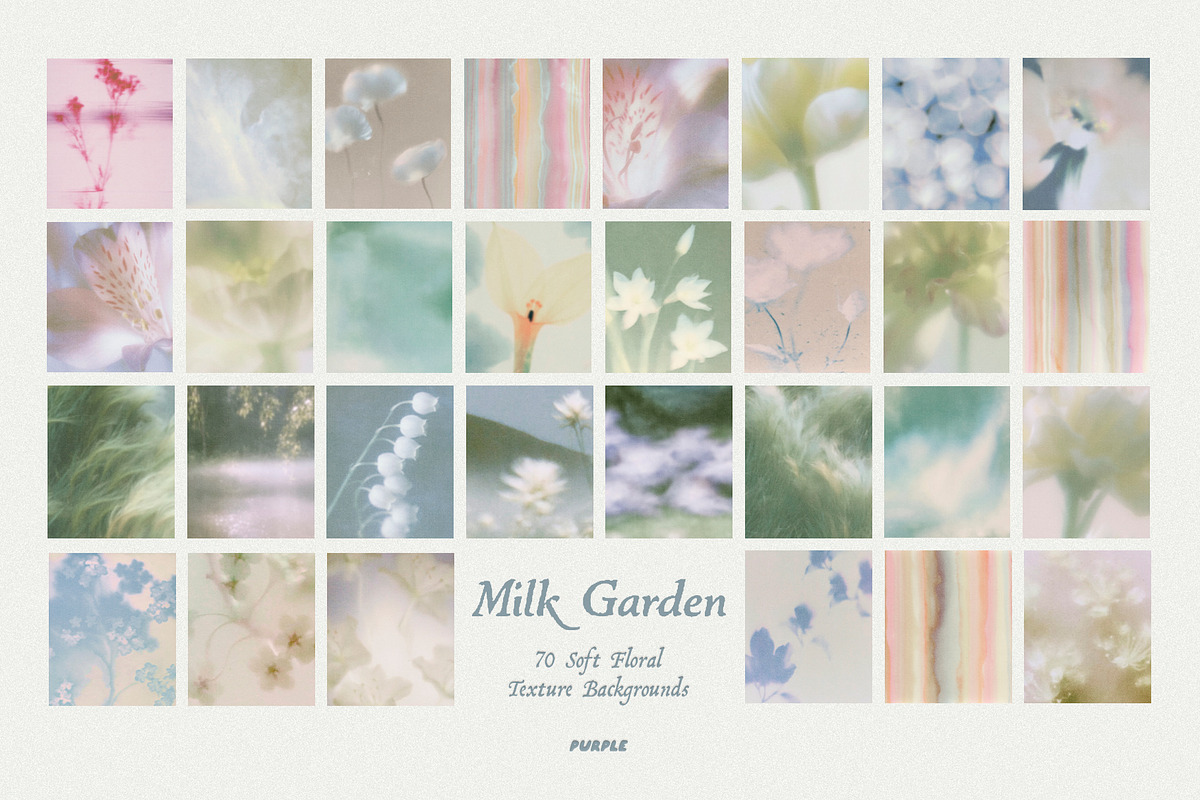 Milk Garden: Texture Backgrounds, a Background Graphic by Purple (Photo 7 of 11)