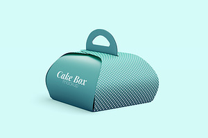 Cake Box With Handle Mockup, a Product Mockup by McLittle Stock