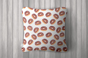 Donuts Watercolor Clipart Patterns