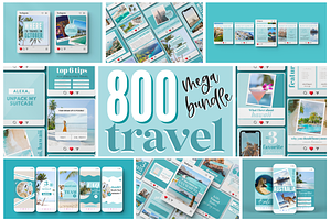 800 Canva Travel Templates
