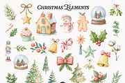 Vintage Christmas Atelier Clipart, an Animal Illustration by PaintPixelCo (Thumbnail 3 of 16)