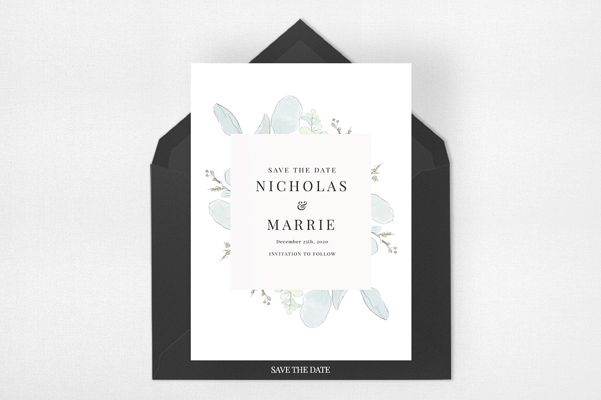 Modern Eucalyptus Wedding Suite, an Invitation Template by Azka Creative (Photo 4 of 5)
