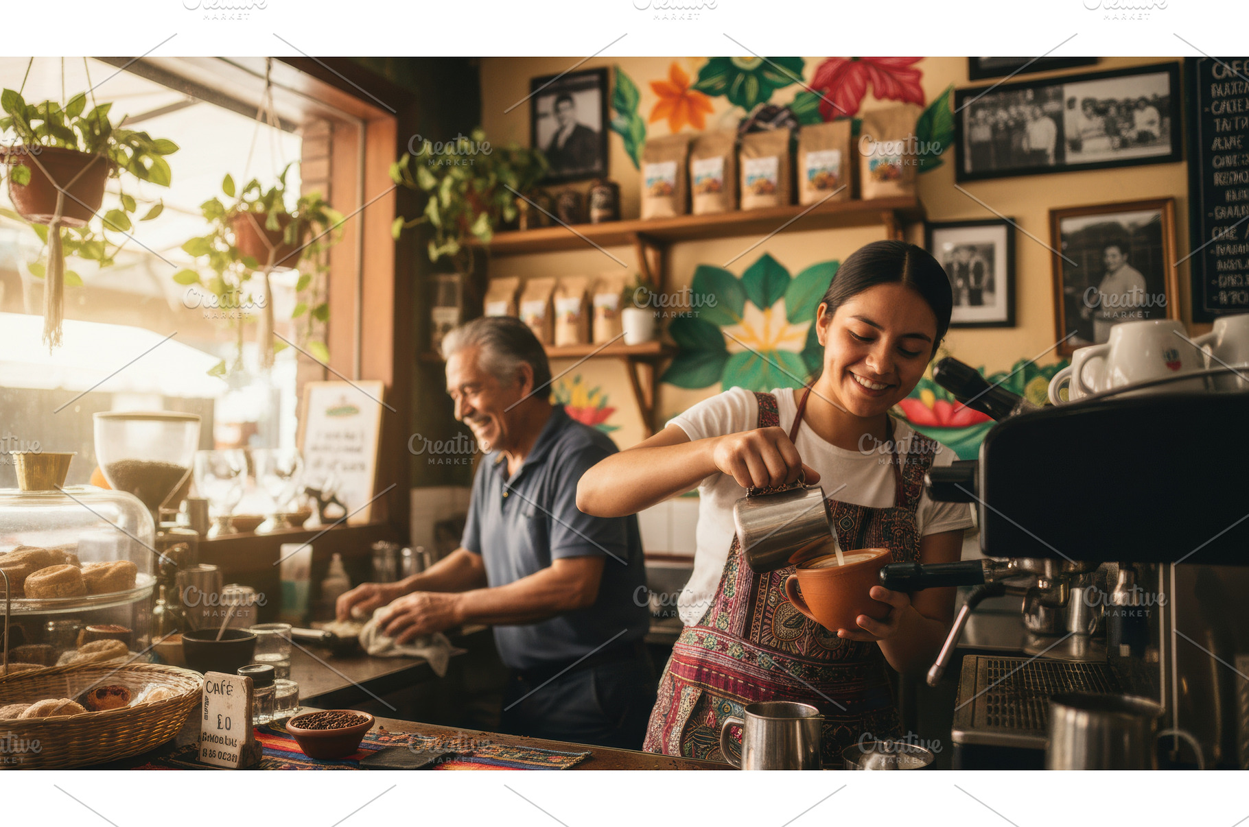 Smiling female barista in an apron, a Person Photo by Igor Tichonow