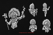 10 Bundle Dark Art Aztec God Warrior, an Illustration by Morspective (Thumbnail 3 of 7)