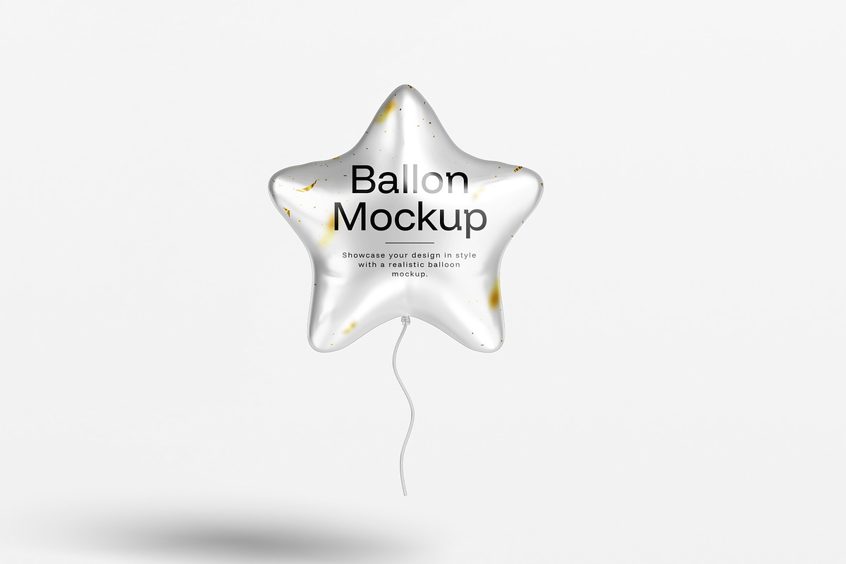 Start Foil Balloon Mockup, a Product Mockup by SLAB! Design (Photo 5 of 7)