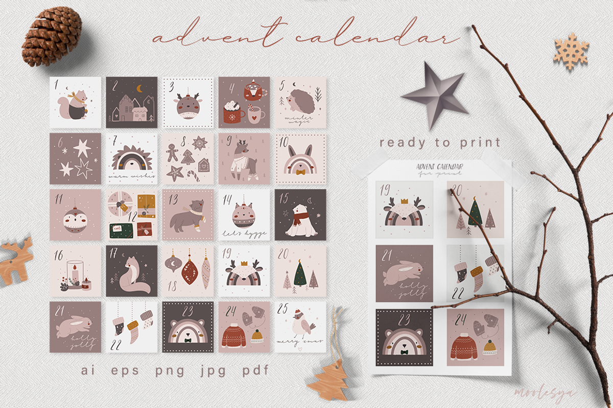 Hygge Christmas • Kids collection, an Animal Illustration by moolesya (Photo 14 of 17)