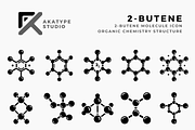 2-Butene Molecule Icon Vector, a Solid Icon by Akatype Studio (Thumbnail 1 of 3)