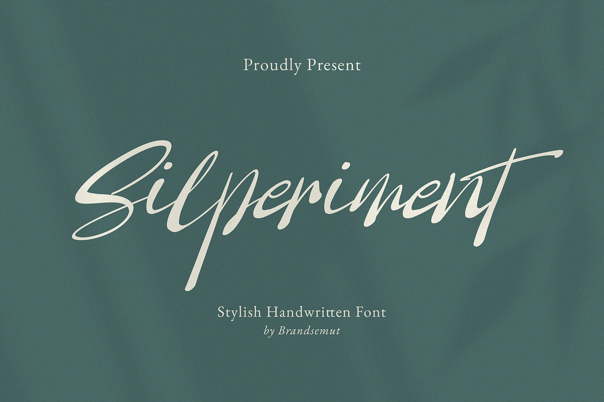 Silperiment – Stylish Handwritten, a Handwritten Font by BrandSemut (Photo 1 of 11)