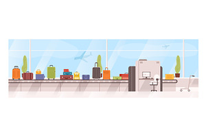 Baggage carousel at the airport, an Object Illustration by Good Studio