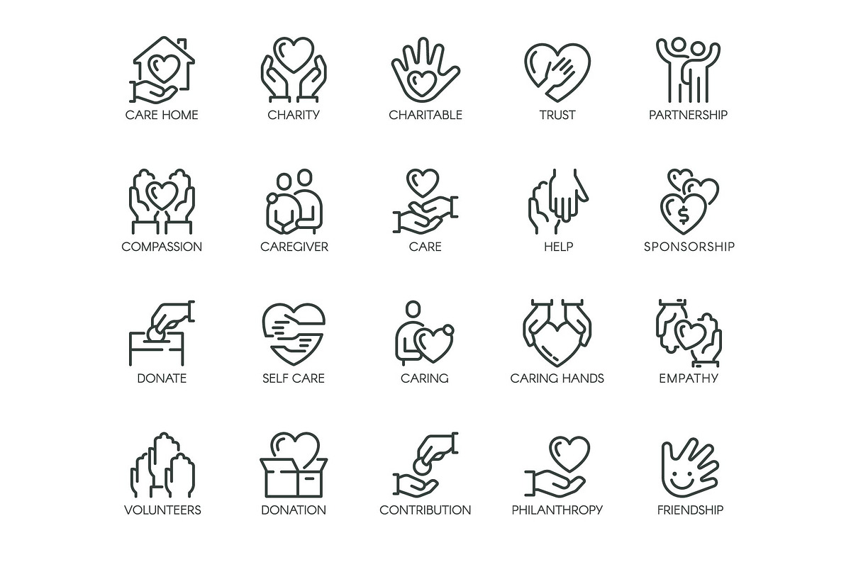 Human Care Icons, an Outline Icon by FishCoolish