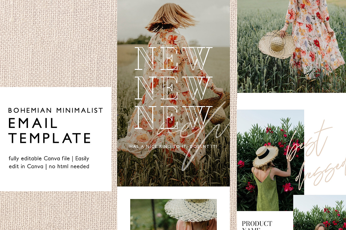 Bohemian Minimalist Email Template, an Email Template by KikiBunnyCreative (Photo 1 of 7)
