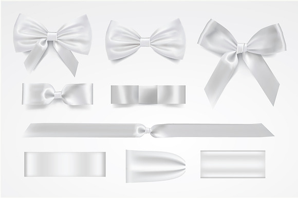 Vector Silver Bows