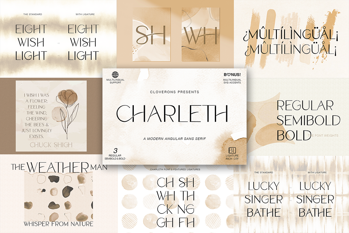 Modern Font Bundle SALE by Cloverons, a Sans Serif Font by Cloverons (Photo 4 of 11)