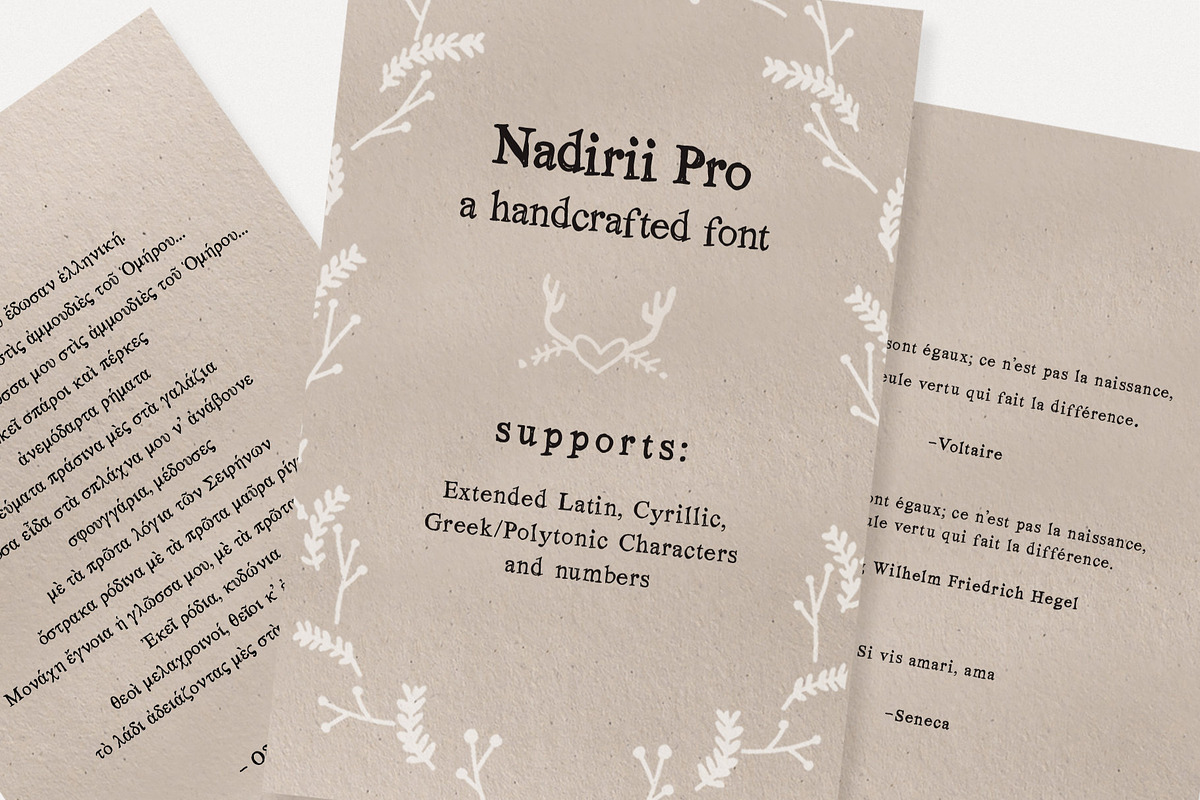 Nadirii Pro Greek, Cyrillic Font preview 2