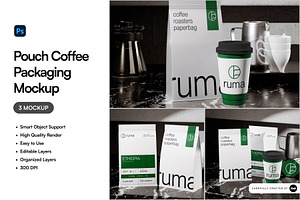 Pouch Coffee Packaging Mockup, a Packaging Mockup by SLAB! Design