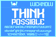 Think Possible font, a Sans Serif Font by weknow (Thumbnail 1 of 8)