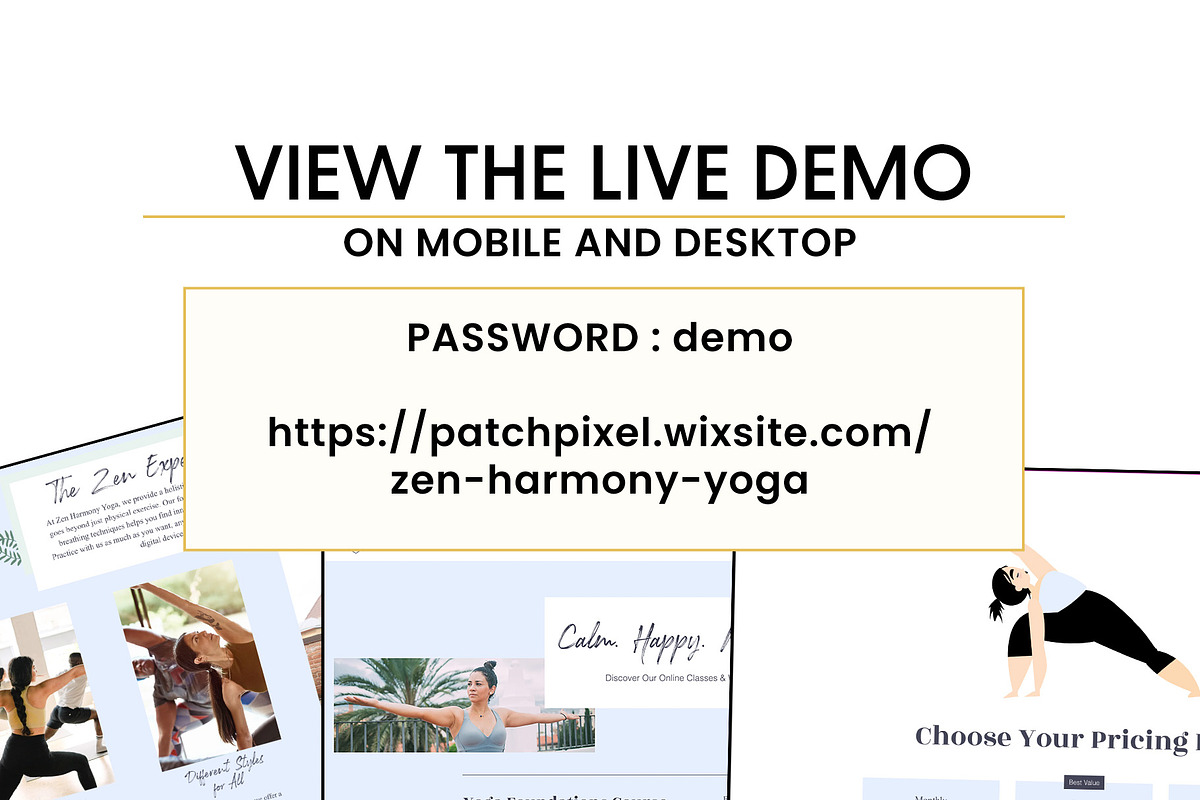 Yoga website template, a Wix Template by PATCHPO (Photo 6 of 9)