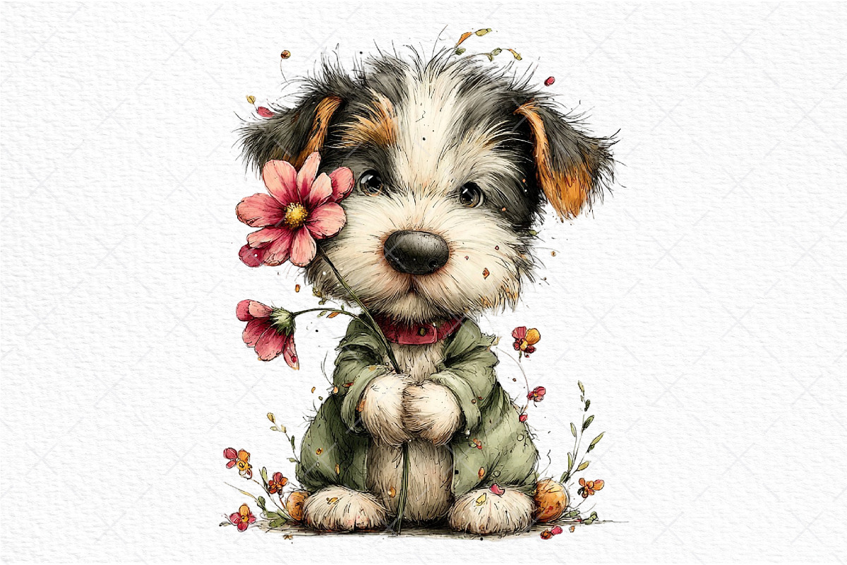 Whimsical Easter Dogs Clipart Png, an Illustration by Craft Nest (Photo 10 of 11)