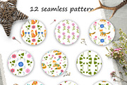 Vector Flower Foxes, an Animal Illustration by Olesya Agudova (Thumbnail 4 of 8)