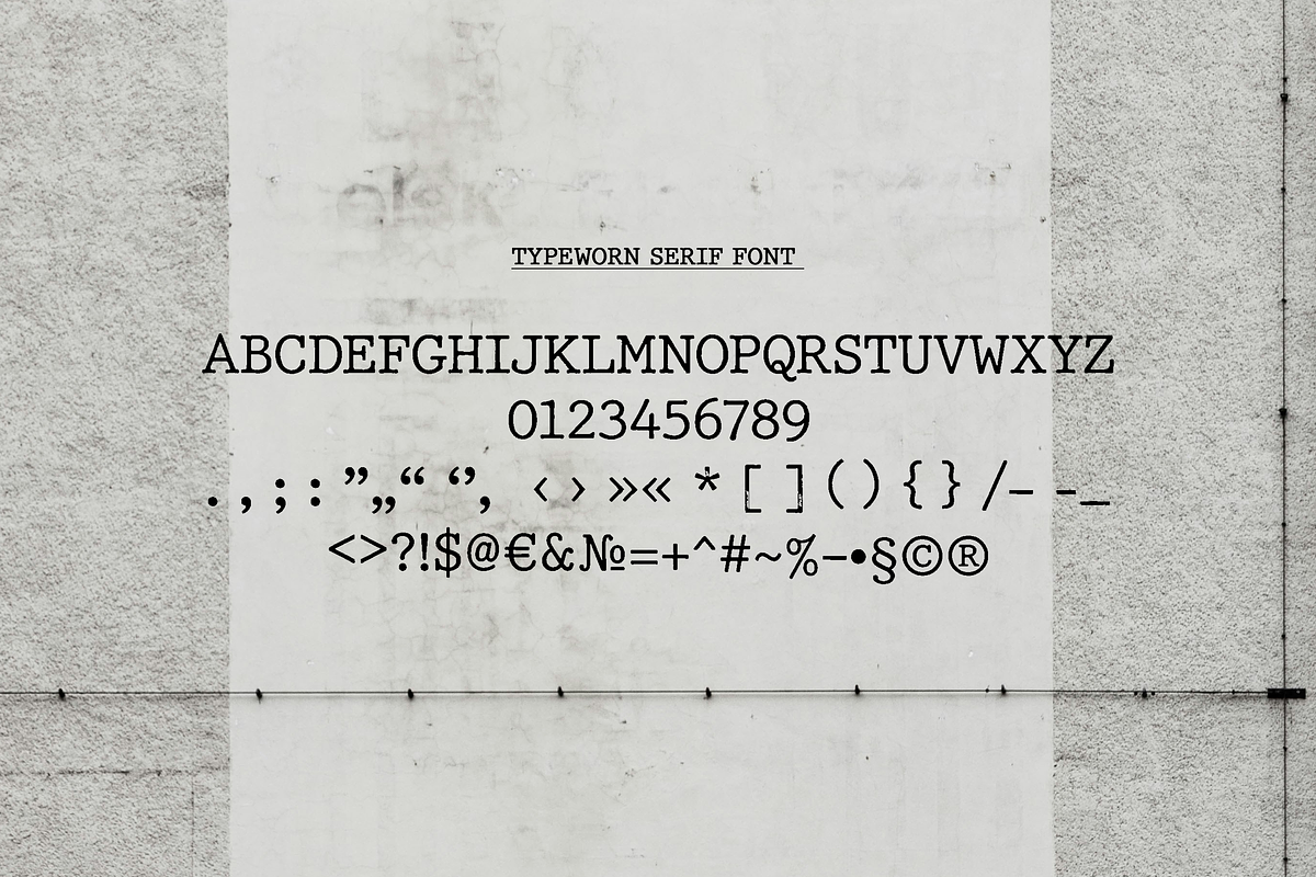 TypeWorn Typewriter-style Font, a Serif Font by gafaroff studio (Photo 6 of 6)
