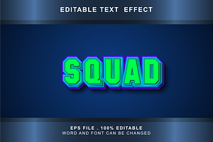 Squad Text Effect Editable