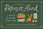 Botanist Hand - Display Font, a Handwritten Font by Inviline.co (Thumbnail 1 of 10)