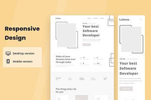 Software Developer Wireframe Website