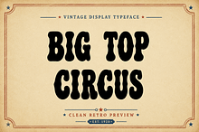 BigTop Circus - Vintage Display Font