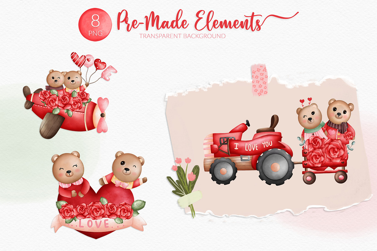 Bear in Love | Valentine Bear, an Animal Illustration by Apixsala (Photo 4 of 8)