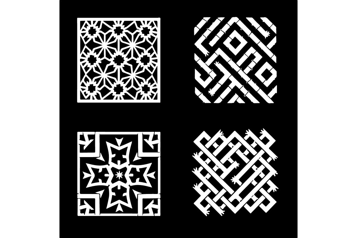 Geometric Pattern Panel Set, an Object Graphic by abu67222 (Photo 4 of 13)