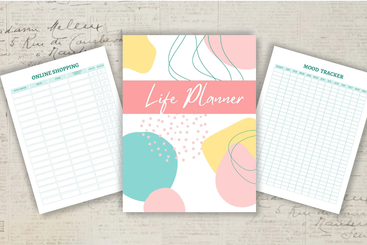 Printable Life Planner Template, a Stationery Template by Design House (Photo 4 of 9)