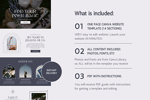 Spiritual Canva Website Template