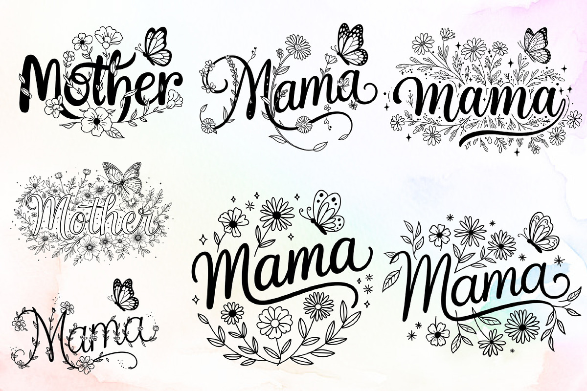 Mothers Day SVG, Mama SVG, Mom PNG, an Illustration by Sublimation Artist (Photo 1 of 9)