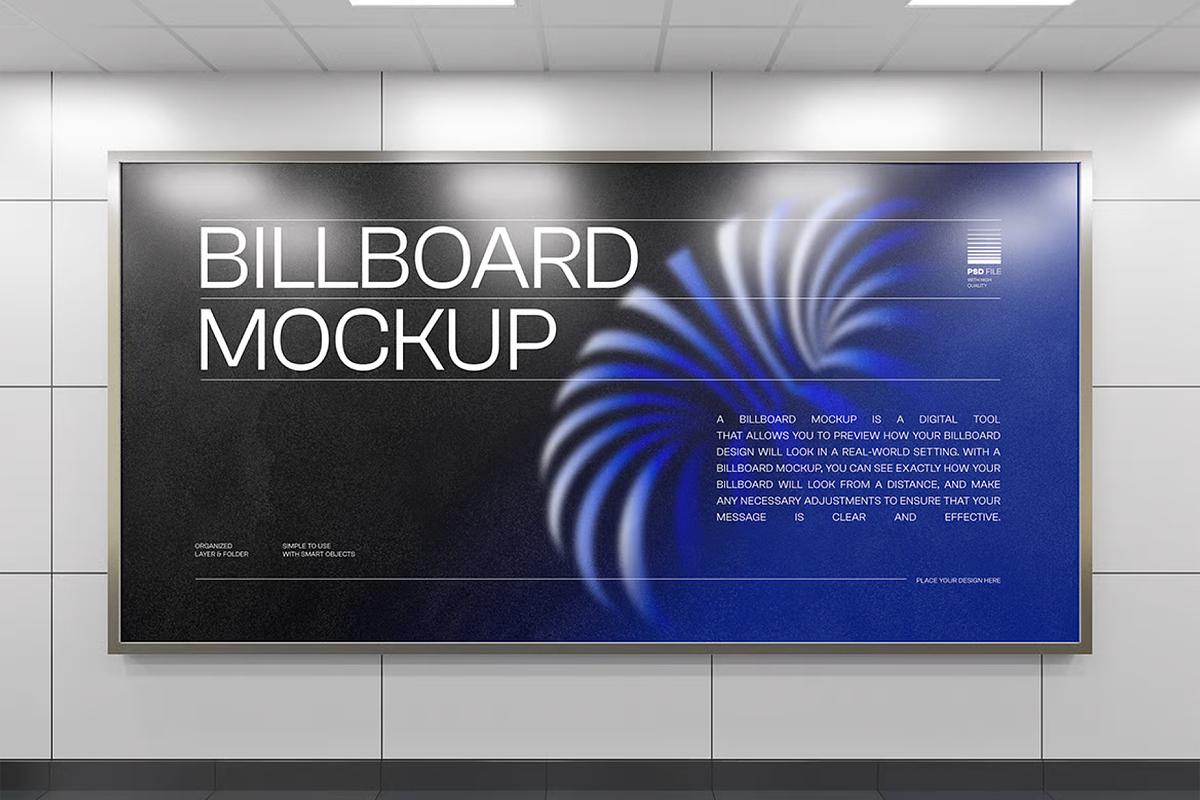 Indoor Billboard Mockup, an Advertising Mockup by graphicsauce (Photo 4 of 4)
