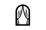 Window Curtain Silhouette Bundle, an Illustration by Creativeshirt (Thumbnail 9 of 51)
