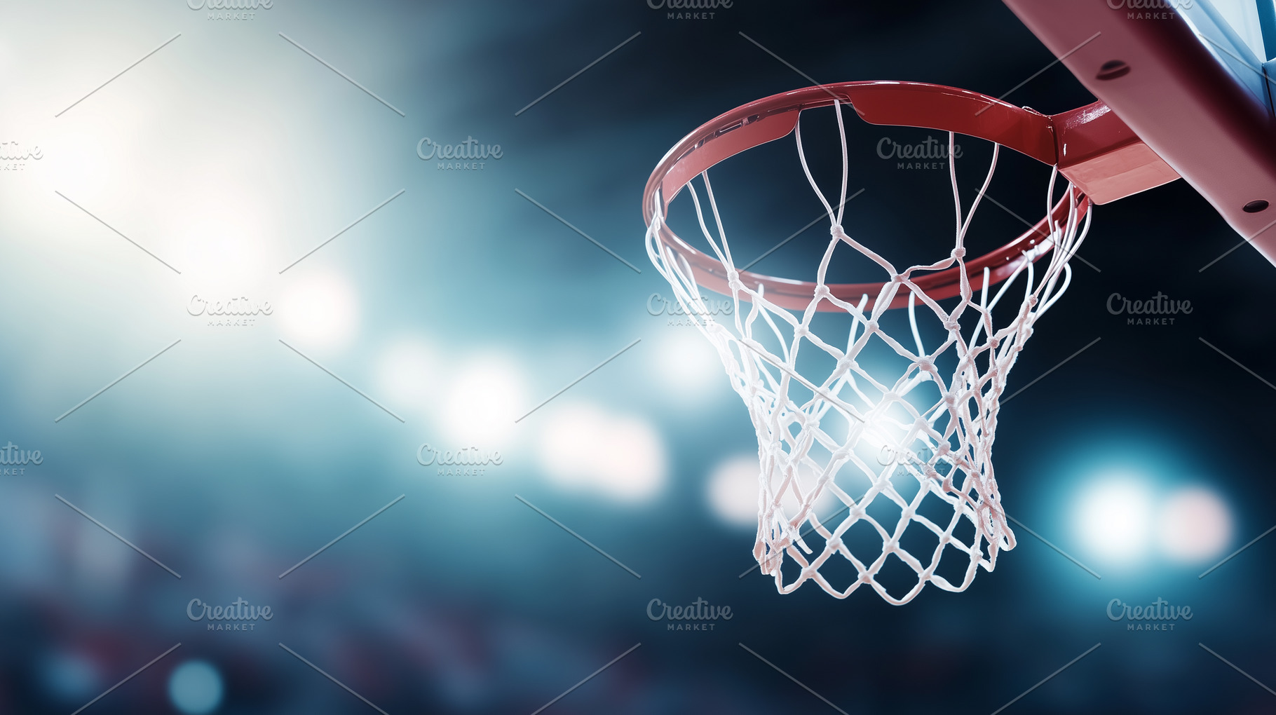 Basketball hoop and net in a bright, a Sports & Recreation Photo by MistyDay