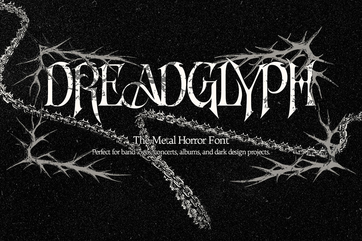 Dreadglyph – Metal Horror Typeface, a Serif Font by Inviline.co (Photo 17 of 17)
