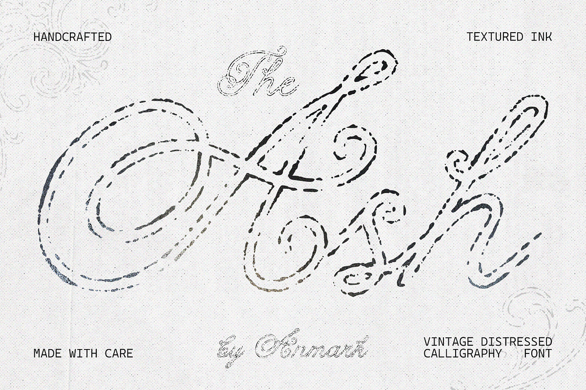 The Ash Forged Textured Script, a Script Font by AnMark (Photo 1 of 17)