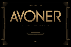 Avoner - Art Deco Fonts, a Sans Serif Font by Konstantine Studio