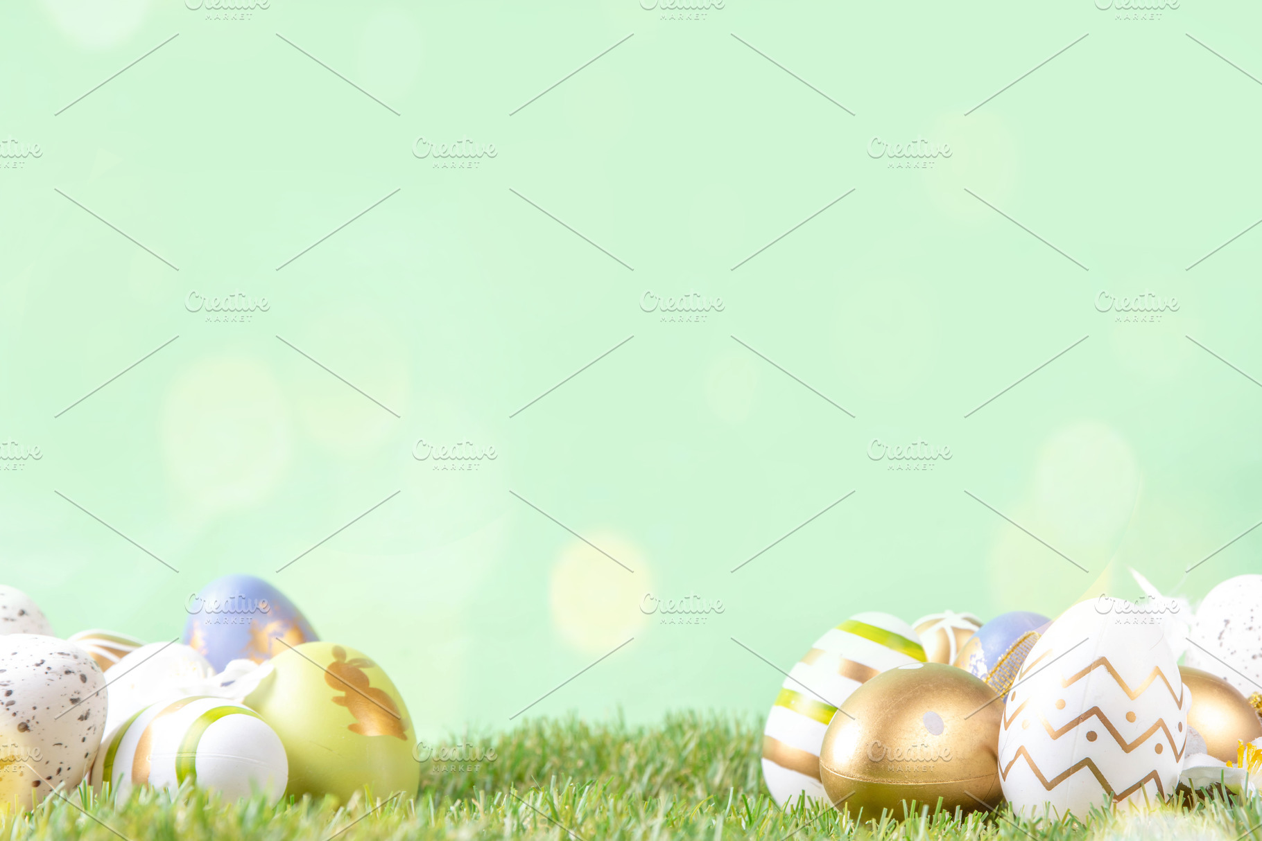 Easter egg grass background, a Holiday Photo by Rimma