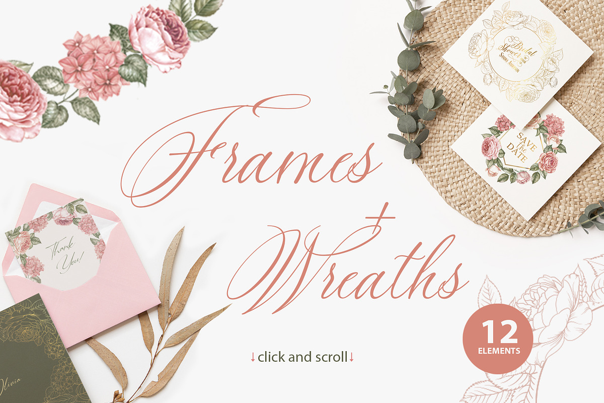 Sweet Roses and Hydrangeas, a Texture Illustration by Kotkoa (Photo 7 of 14)