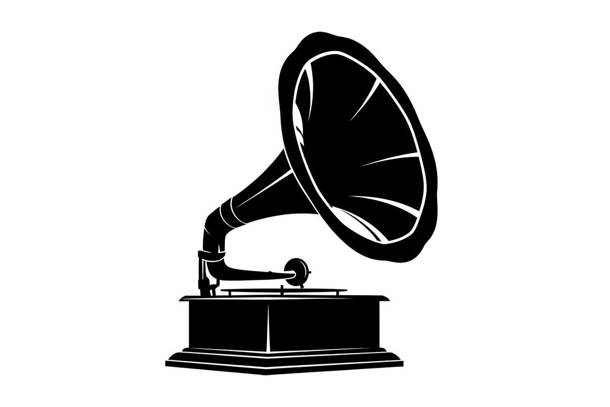 Vintage Gramophone Music Silhouette, a Graphic by Designer_Momina (Photo 8 of 14)